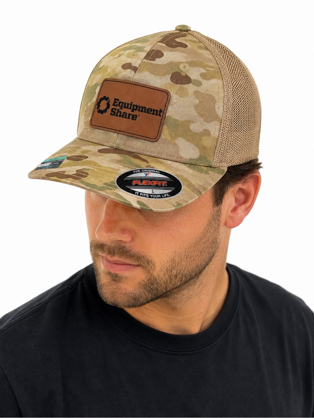 EquipmentShare Flexfit MultiCam Arid Camo Mesh Trucker Hat